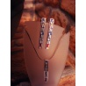 Pendentif barrette argent massif émaux multicolores