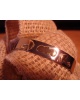 Bracelet Nuage jonc ouvert acier et or 750