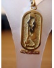 Pendentif égyptien cartouche rubis diamants or jaune 750 Lucas Lucor