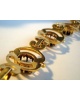 Bracelet grenats style ancien or jaune 750 GM