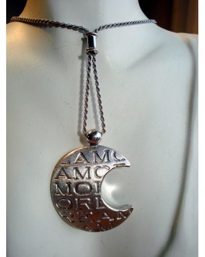 Collier Lune en or blanc 750 Caplain Saint André