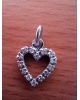 Pendentif coeur diamants or blanc 750 PM