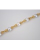Bracelet perles de Tahiti or jaune 750