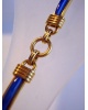 Bracelet lapiz-lazuli baguette or jaune 750