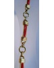 Bracelet corail baguette or jaune 750