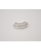 Pendentif cylindre diamants or blanc 750