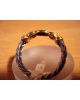 Bague acier et or 750