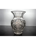 Bohemian Crystal Round Vase with Foot