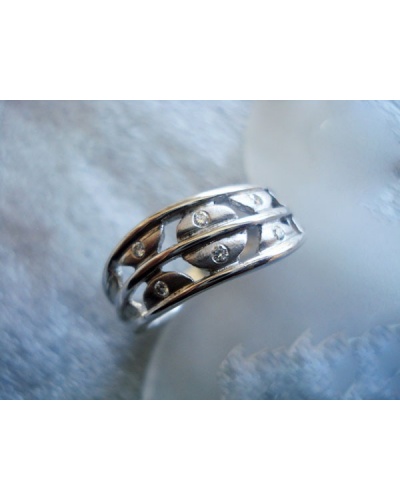 Grande bague fantaisie carrée satinée antiallergique