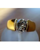 Bague solitaire diamant or jaune 750