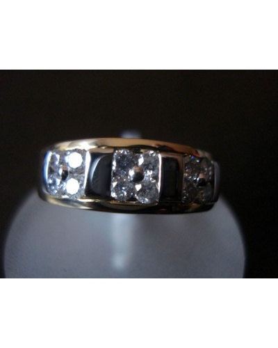 Bague diamants 2 ors 750