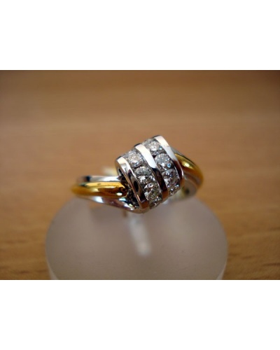 Bague diamants 2 ors 750