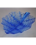 Coupe cristal Feuille bleue Mats Jonasson