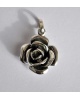 Pendentif Rose argent massif 925 GM