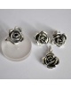 Boucles d'oreilles Rose argent massif 925 GM