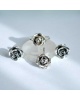 Boucles d'oreilles Rose argent massif 925 MM