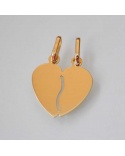 Pendentif coeur à partager PM or jaune 750