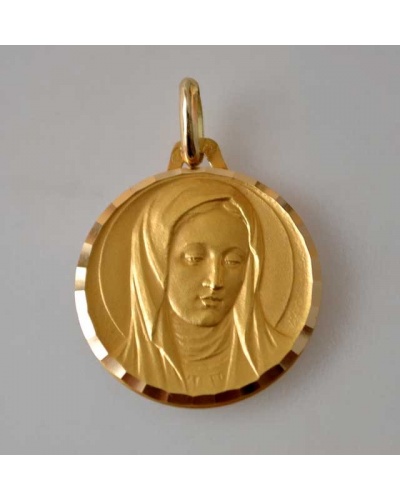 Médaille vierge or jaune 750