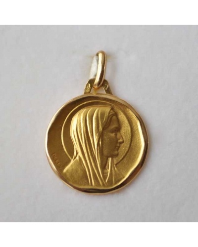 Médaille vierge or jaune 750