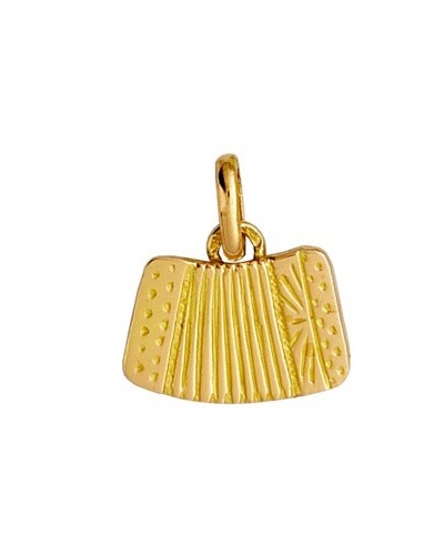 Pendentif accordéon or jaune 750