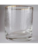 Boîte 6 verres whisky pantho doré Cristal de Bohême