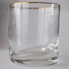Boîte 6 verres whisky pantho doré Cristal de Bohême