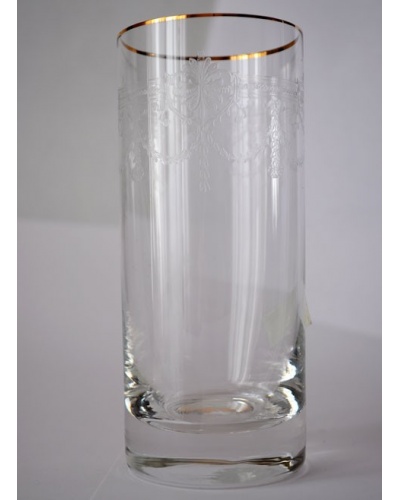 Boîte 6 chopes panto doré Cristal de Bohême
