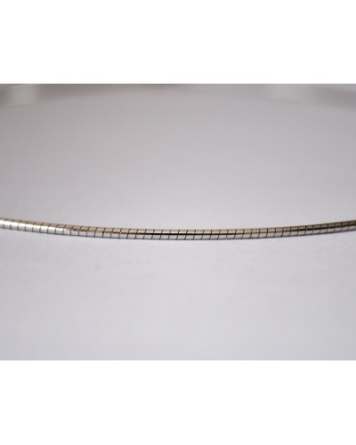 Collier câble Oméga rond 1,4 mm argent massif 925