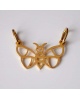 Pendentif papillon double bélière or jaune 750