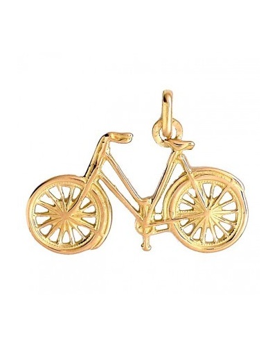 Pendentif vélo or jaune 750