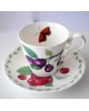 Boite 6 tasses à café Heritage Fruit porcelaine Roy Kirkham