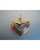 Pendentif coeur ouvert 3 ors 750 massif