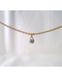 Drop pendant diamond gold 18 kt Augis