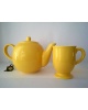 Boite 6 mugs jaunes London Pottery