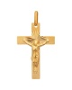 Croix avec Christ or jaune 750