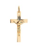 Croix avec Christ or jaune 750 PM
