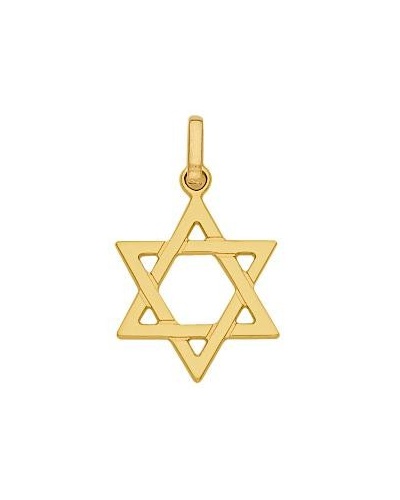 Pendentif Étoile de David or jaune 750