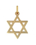 Pendentif Etoile de David or jaune 750