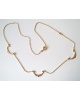 Collier fin 3 motifs or jaune 750 Augis