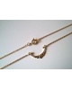 Collier fin 3 motifs or jaune 750 Augis