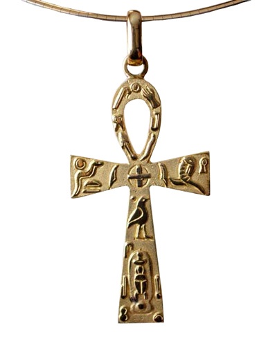 Croix de vie égyptienne en or jaune 750 Alen Dione MM