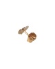Boucles d'oreilles puces doubles coeurs 2 ors 750