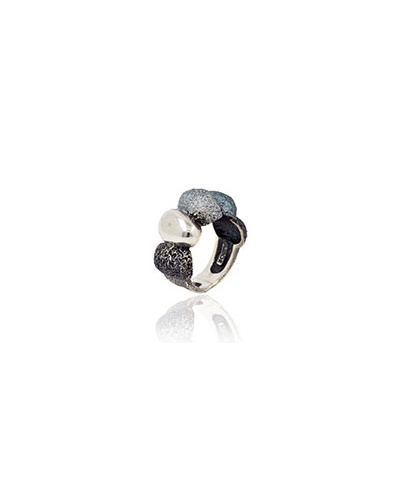 Bague Concept émaux gris argent 925 Arior