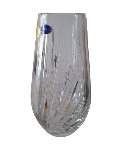 Vase série Prague obus Cristal de Bohême