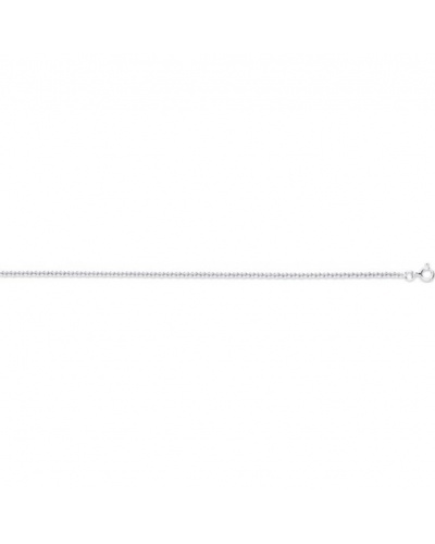 Chaine forçat ronde or blanc 750 45 cm