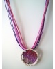 Pendentif Mistral émaux violet-rouge argent Arior