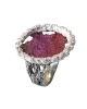 Bague Mistral émaux violet-rouge argent Arior