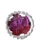 Bague Mistral émaux violet-rouge argent Arior