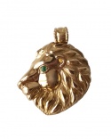 18 Carat Yellow Gold Lion Head Pendant Gay Frères