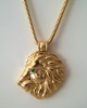 Pendentif tête de lion or jaune 750 Gay frères